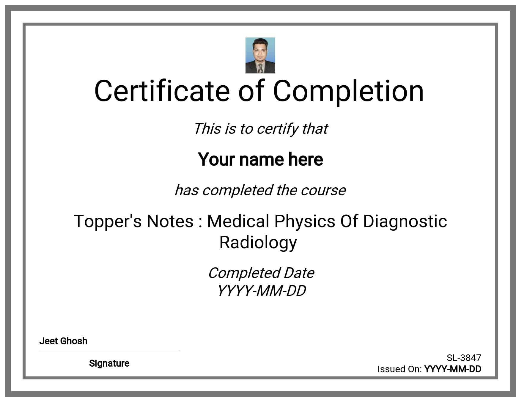 Course Certificate